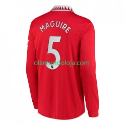 Camisola Manchester United Harry Maguire 5 Homem Equipamento Primeiro 2022-2023 Manga Comprida